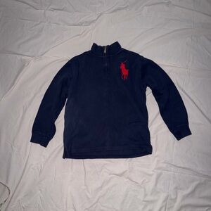 Vintage Polo by Ralph Lauren Navy Half-Zip Pullover with Red Pony